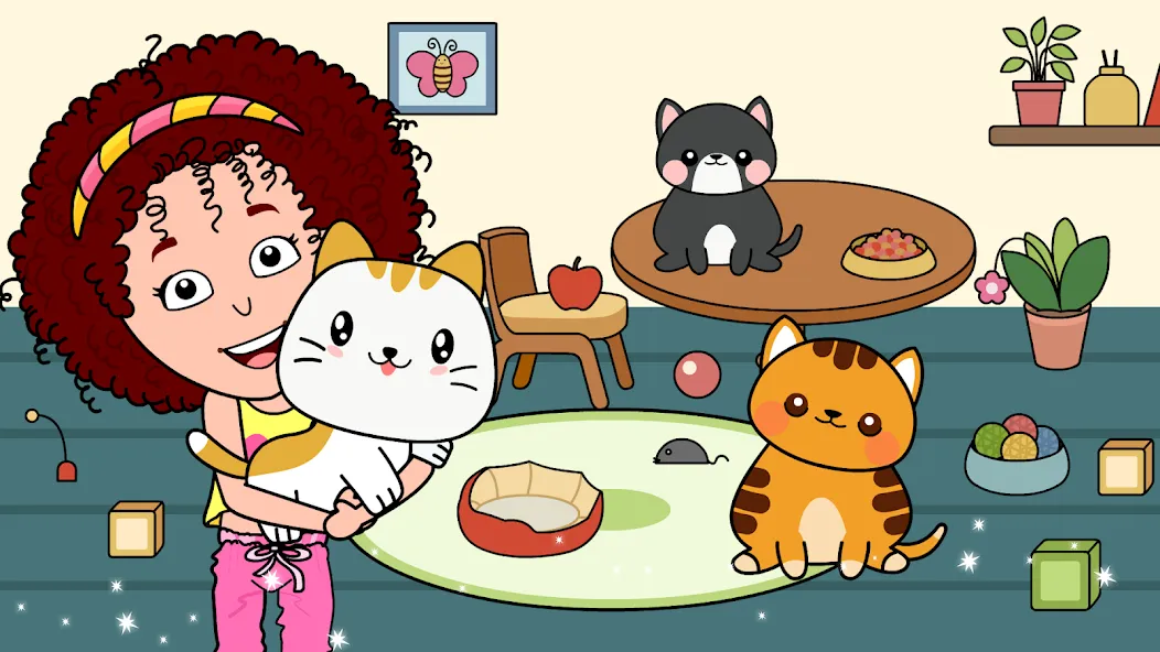 My Cat Town - Tizi Pet Games на Андроид — Мод Много денег — скриншот 2 My Cat Town - Tizi Pet Games на Андроид — Мод Много денег — скриншот 2