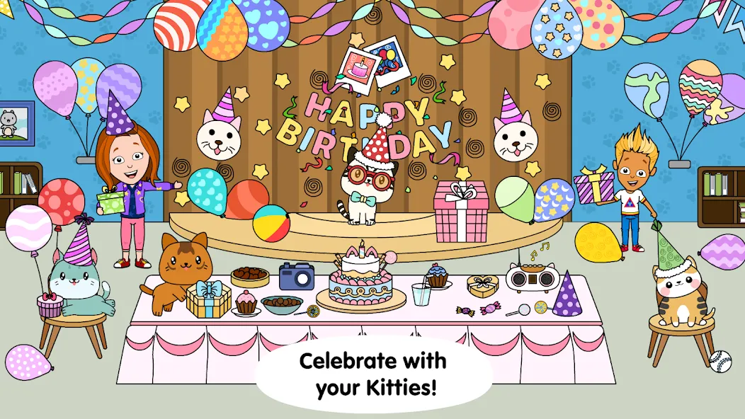 My Cat Town - Tizi Pet Games на Андроид — Мод Много денег — скриншот 4 My Cat Town - Tizi Pet Games на Андроид — Мод Много денег — скриншот 4