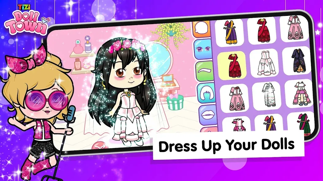 Взломанная Tizi Town: Doll Dress Up Games на Андроид — Все открыто — скриншот 3