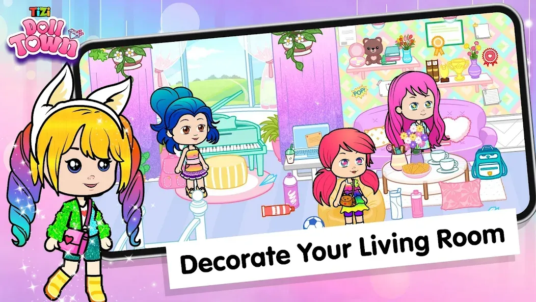 Взломанная Tizi Town: Doll Dress Up Games на Андроид — Все открыто — скриншот 4