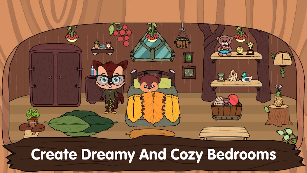 Скачать Animal Town - My Squirrel Home — Последняя версия (Бесконечные деньги) — скриншот 2
