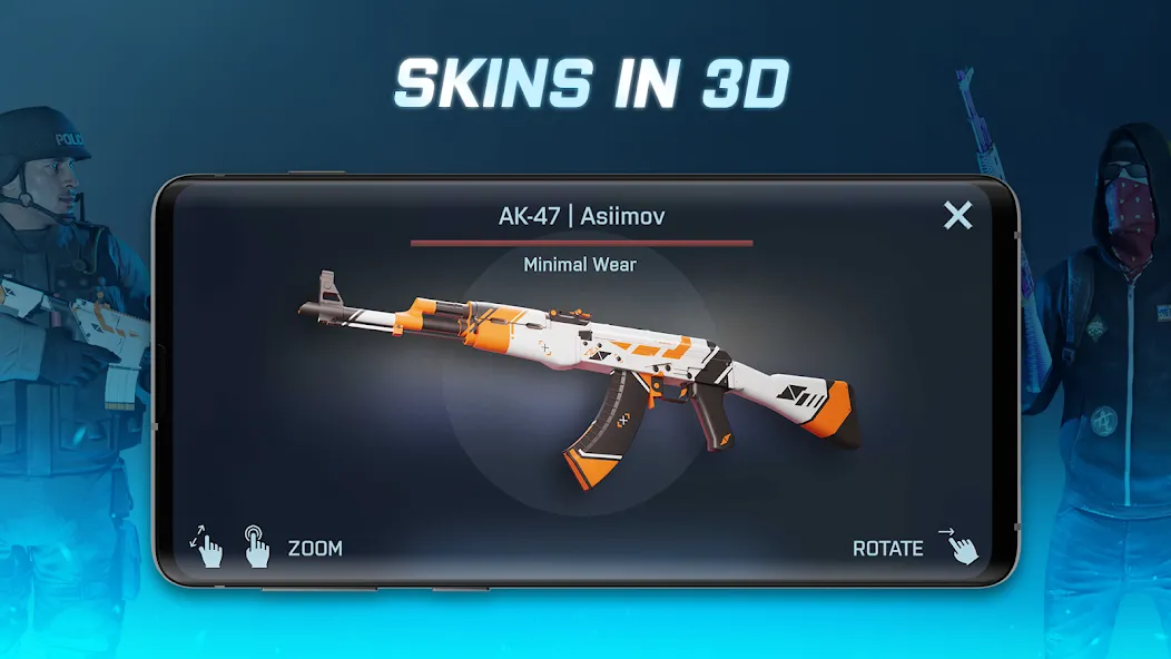 Case Opener - skins simulator на Андроид — Мод Много денег — скриншот 1