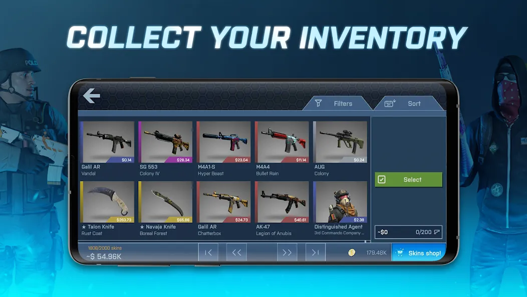 Case Opener - skins simulator на Андроид — Мод Много денег — скриншот 4