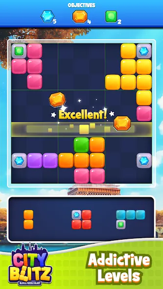Скачать City Blitz-Block Puzzle Blast MOD APK — Много денег — скриншот 1
