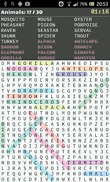 Скачать Word Search (Мод: Все уровни открыты и нет рекламы) на Андроид — скриншот 2