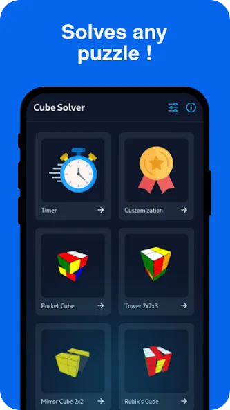 Скачать Cube Solver на Android — Все подсказки разблокированы — скриншот 1