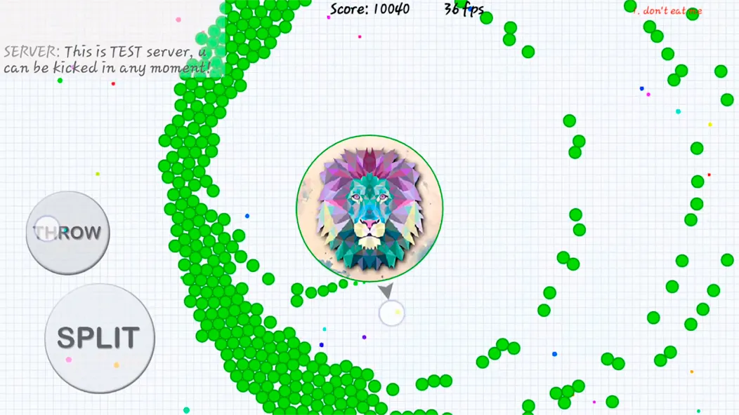 Взломанная Blob.io - Multiplayer io games на Андроид — Бессмертие и масса — скриншот 2