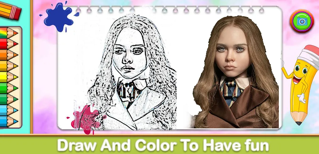 Скачать Megan Coloring Game (Мод: Все цвета разблокированы) на Андроид — скриншот 1