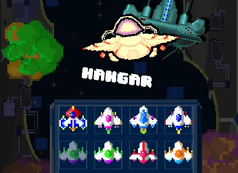 Galaxiga Retro Arcade Action MOD APK — Много денег и кристаллов — скриншот 4