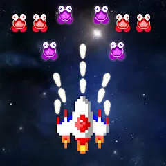 Galaxiga Retro Arcade Action MOD APK — Много денег и кристаллов