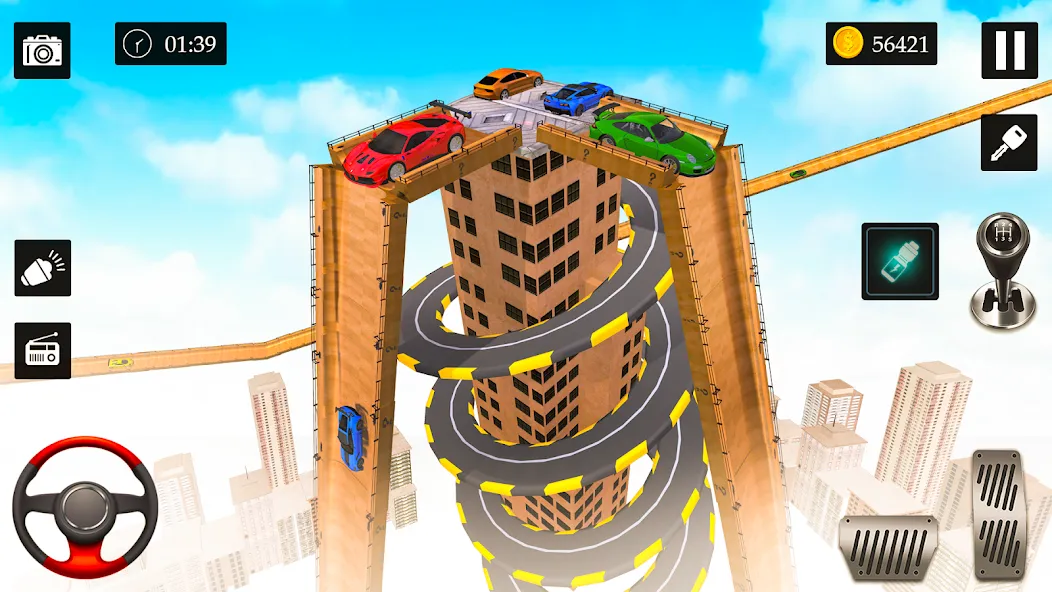 Скачать взлом Ramp Car Stunt Racing Game на Андроид — Много денег — скриншот 1