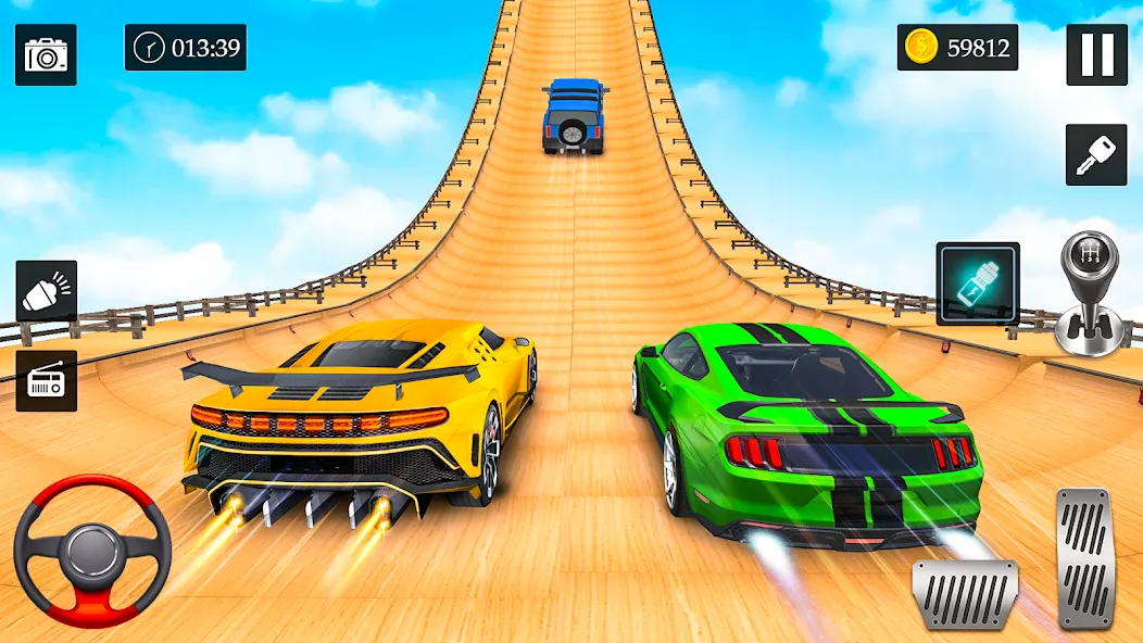 Скачать взлом Ramp Car Stunt Racing Game на Андроид — Много денег — скриншот 2