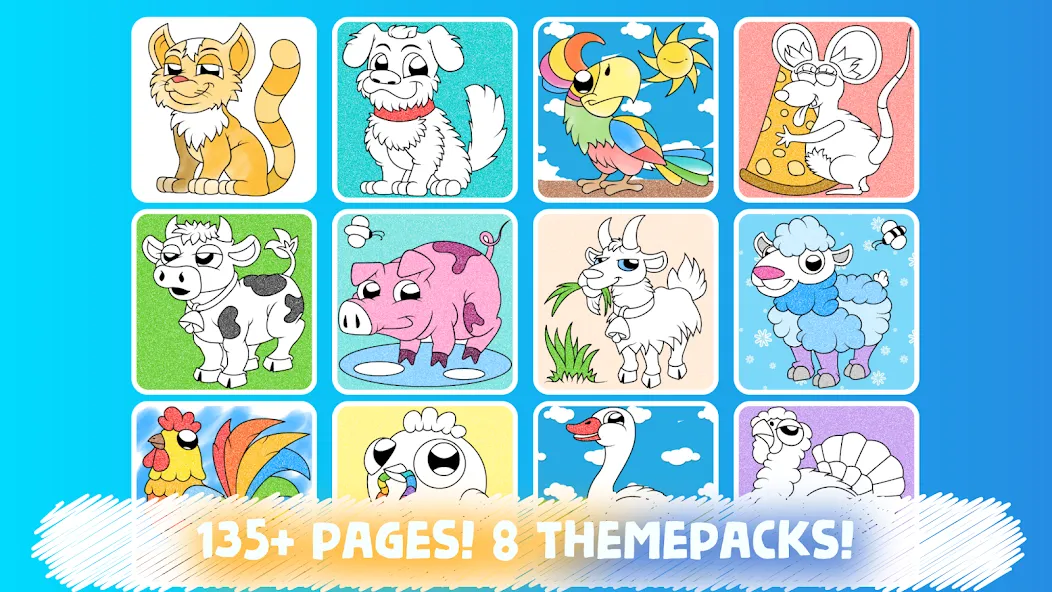Easy coloring pages for kids MOD — Всё открыто на Андроид — скриншот 2