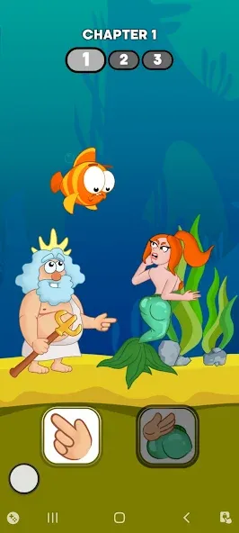 Скачать Neptune vs Mermaid: Fish Prank MOD APK — Много денег — скриншот 1