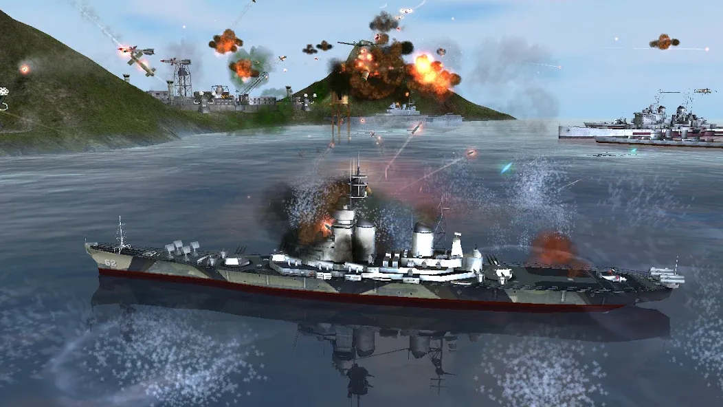 Скачать WARSHIP BATTLE:3D World War II на Андроид — Много денег и золото — скриншот 3