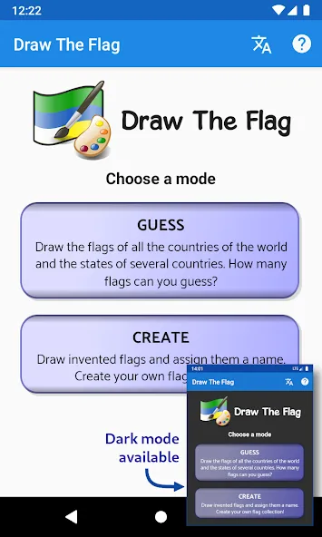 Взломанная Draw The Flag - Quiz & Maker на Андроид — Все флаги открыты — скриншот 1