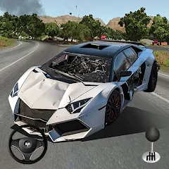 Скачать Mega Car Crash Simulator (Мод: Много денег) на Андроид