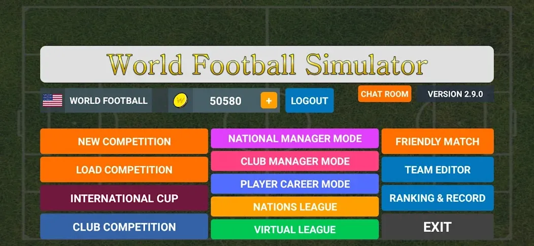 World Football Simulator — Много денег — скриншот 1