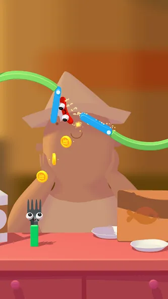 Fork N Sausage — Мод: Много денег и без рекламы — скриншот 2 Fork N Sausage — Мод: Много денег и без рекламы — скриншот 2