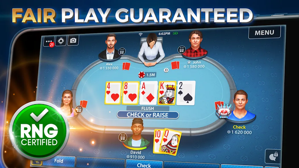 Texas Hold'em Poker: Pokerist MOD APK — Много денег — скриншот 1