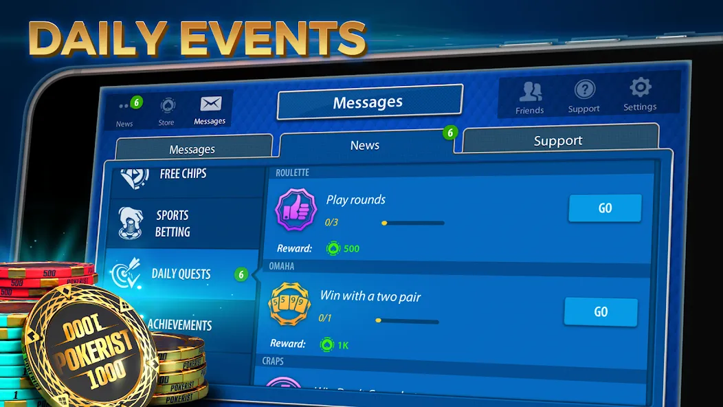Texas Hold'em Poker: Pokerist MOD APK — Много денег — скриншот 3