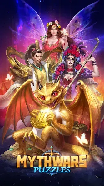 Скачать MythWars & Puzzles: RPG Match3 на Android — Много денег — скриншот 1