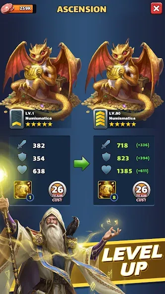 Скачать MythWars & Puzzles: RPG Match3 на Android — Много денег — скриншот 5