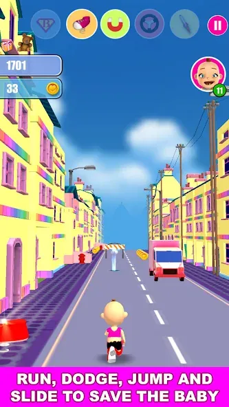 Baby Run The Babysitter Escape — Мод: Много денег — скриншот 1