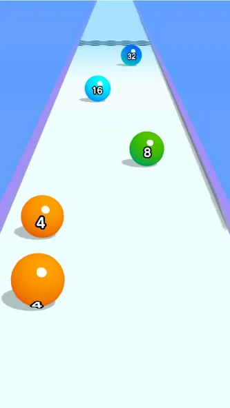 Скачать Ball Run 2048: merge number на телефон — Много денег — скриншот 1