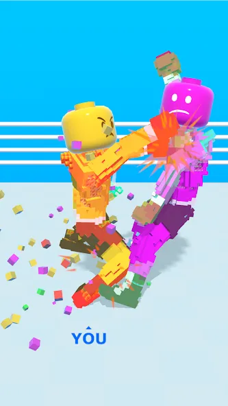 Block Fighter: Boxing Battle на Андроид — Мод Много денег — скриншот 1 Block Fighter: Boxing Battle на Андроид — Мод Много денег — скриншот 1