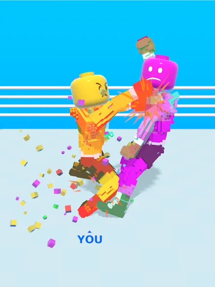 Block Fighter: Boxing Battle на Андроид — Мод Много денег — скриншот 5