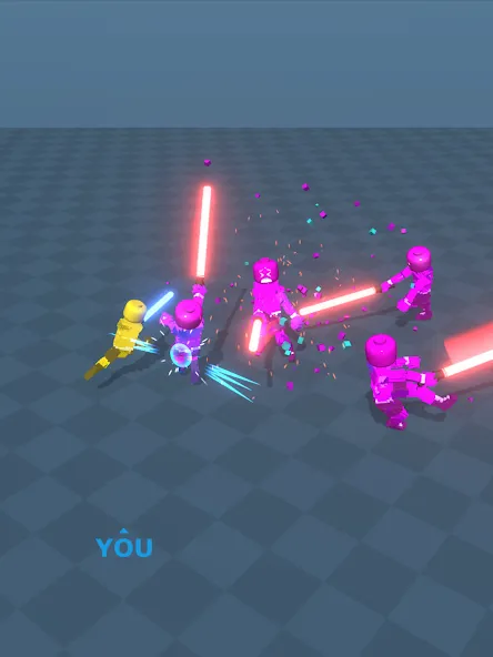 Взлом Block Gladiator 3D: sword duel — Много денег и бессмертие — скриншот 5