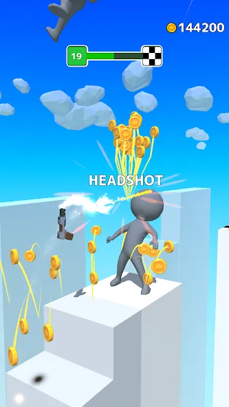 Взлом Gun Sprint — Много денег — скриншот 3