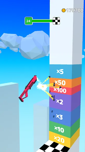 Взлом Gun Sprint — Много денег — скриншот 5