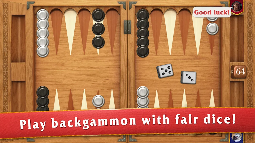 Backgammon Masters на Андроид — Мод Много денег — скриншот 1