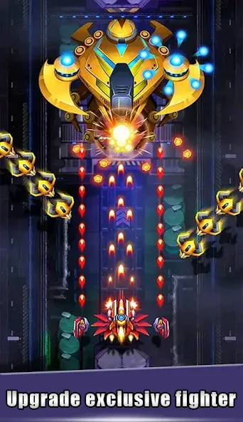 Galaxy Attack - space shooting MOD APK на Android — Много денег и кристаллов — скриншот 5