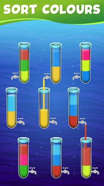 Water Sort Color Sorting games Mod APK Много денег — Скачать на Андроид — скриншот 2 Water Sort Color Sorting games Mod APK Много денег — Скачать на Андроид — скриншот 2