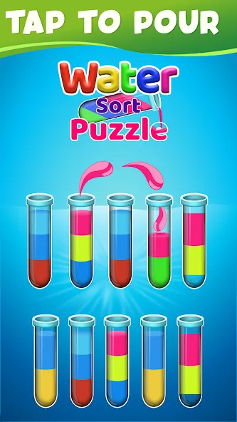 Water Sort Color Sorting games Mod APK Много денег — Скачать на Андроид — скриншот 5