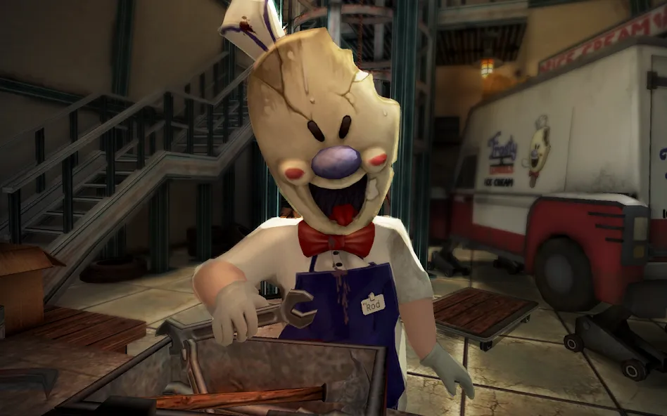 Скачать Ice Scream 4: Rod's Factory с модом — Много патронов и бессмертие — скриншот 2