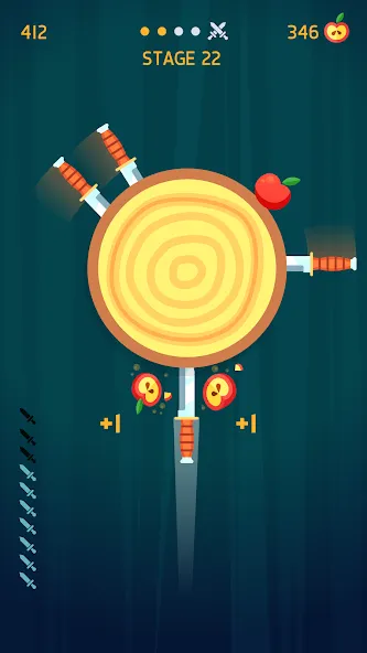 Knife Hit MOD APK — Много денег и все ножи разблокированы — скриншот 2