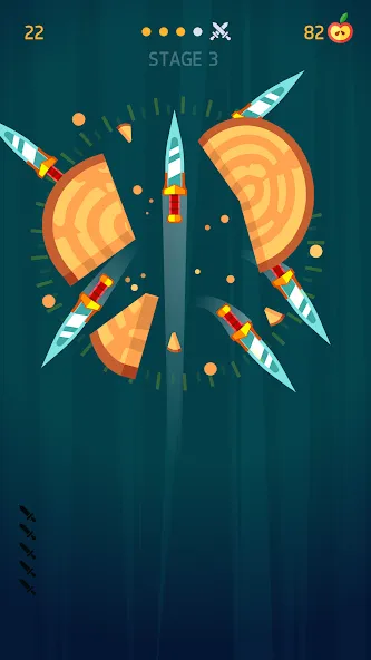 Knife Hit MOD APK — Много денег и все ножи разблокированы — скриншот 3
