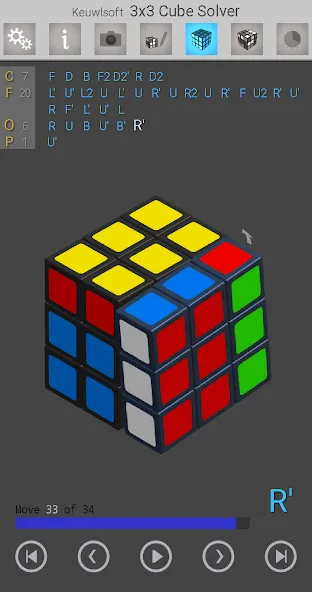 Взлом 3x3 Cube Solver — Все подсказки разблокированы — скриншот 1