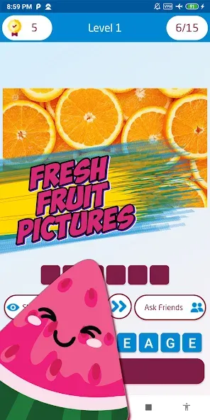 Скачать Guess the fruit name game с модом — Все уровни открыты — скриншот 4