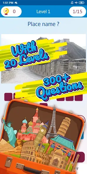 Guess the famous place на Андроид — Бесконечные подсказки — скриншот 3