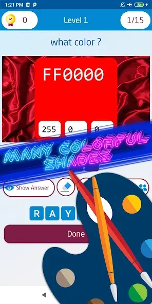 Guess the color game — Все уровни разблокированы — скриншот 4