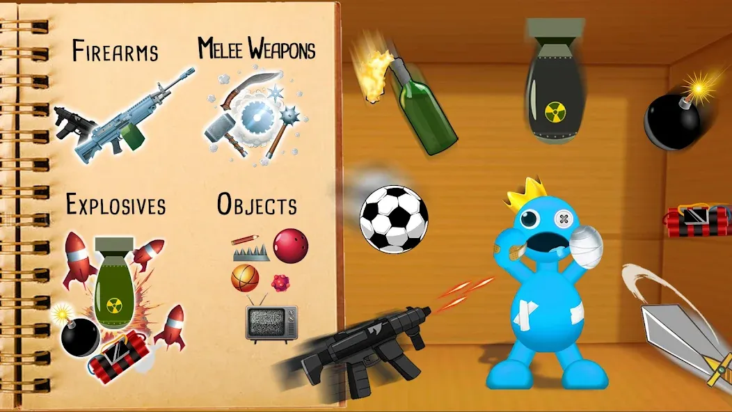 Kick The Rainbow Monster Mod APK Много денег — Скачать на Андроид — скриншот 1