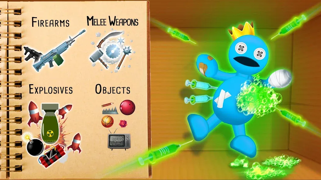 Kick The Rainbow Monster Mod APK Много денег — Скачать на Андроид — скриншот 2