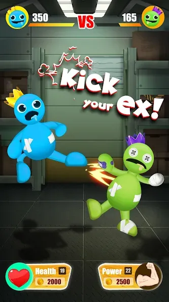 Kick The Rainbow Monster Mod APK Много денег — Скачать на Андроид — скриншот 3