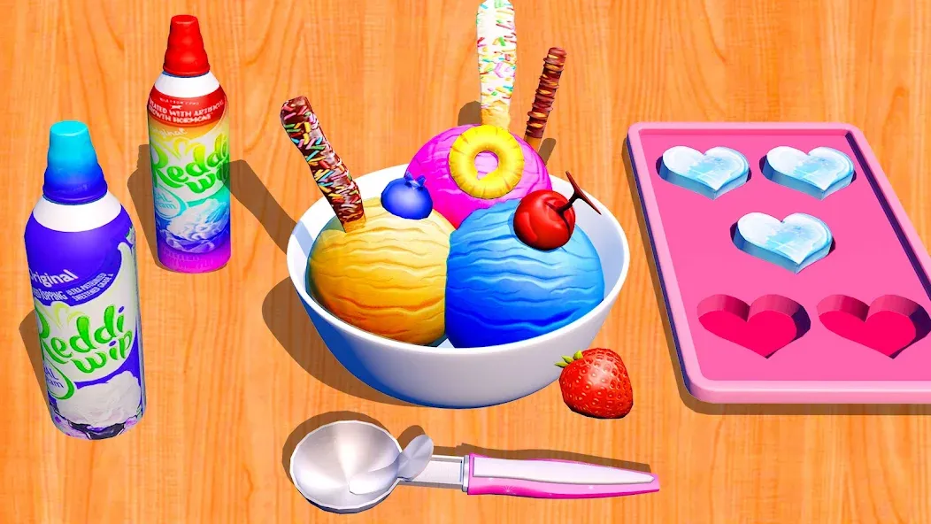 Ice Cream Games: Rainbow Maker на Андроид — Все ингредиенты открыты — скриншот 5