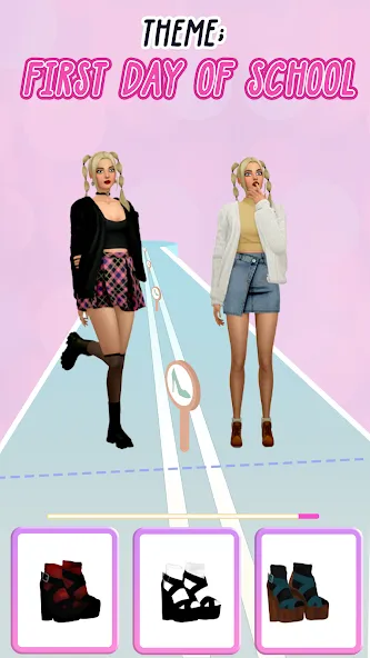 Скачать взломанную Fashion Battle - Girl Dress Up — Много денег и без рекламы — скриншот 1